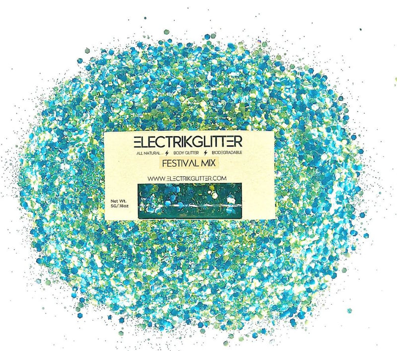 Blue & Gold Body Glitter - Electrik Glitter